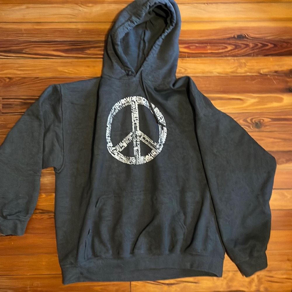Black Peace Symbol Hoodie - Women